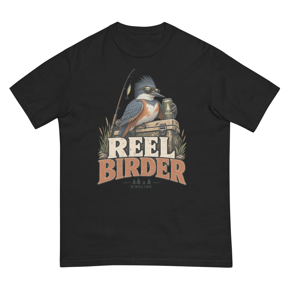 Reel Birder T-Shirt premium-quality garment detail