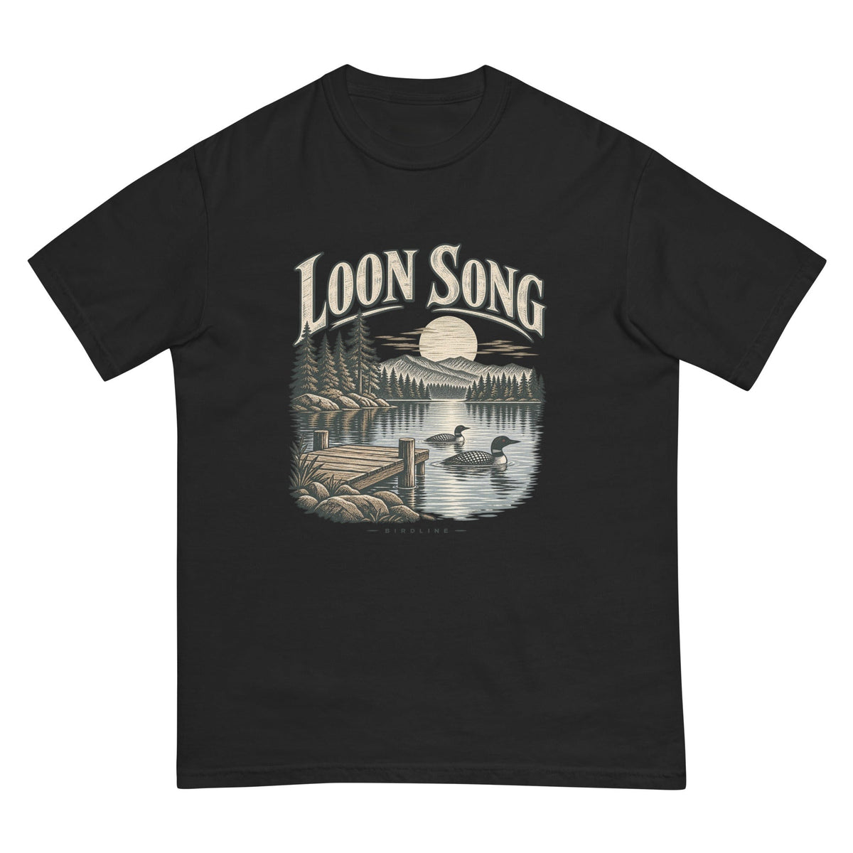 Loon Song T-Shirt premium-quality garment detail