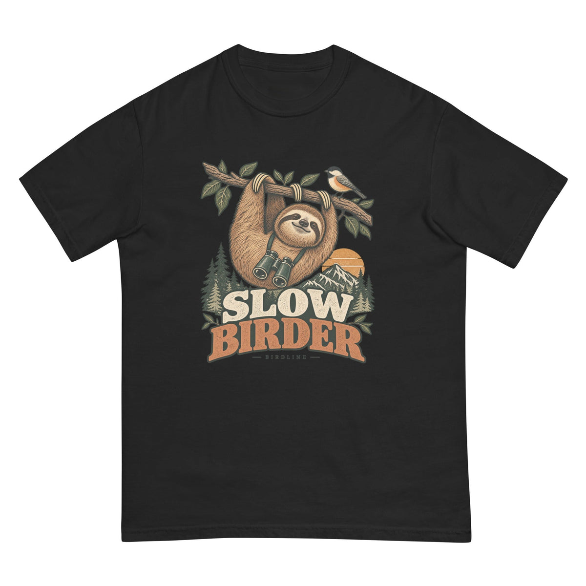 Slow Birder T-Shirt premium-quality garment detail
