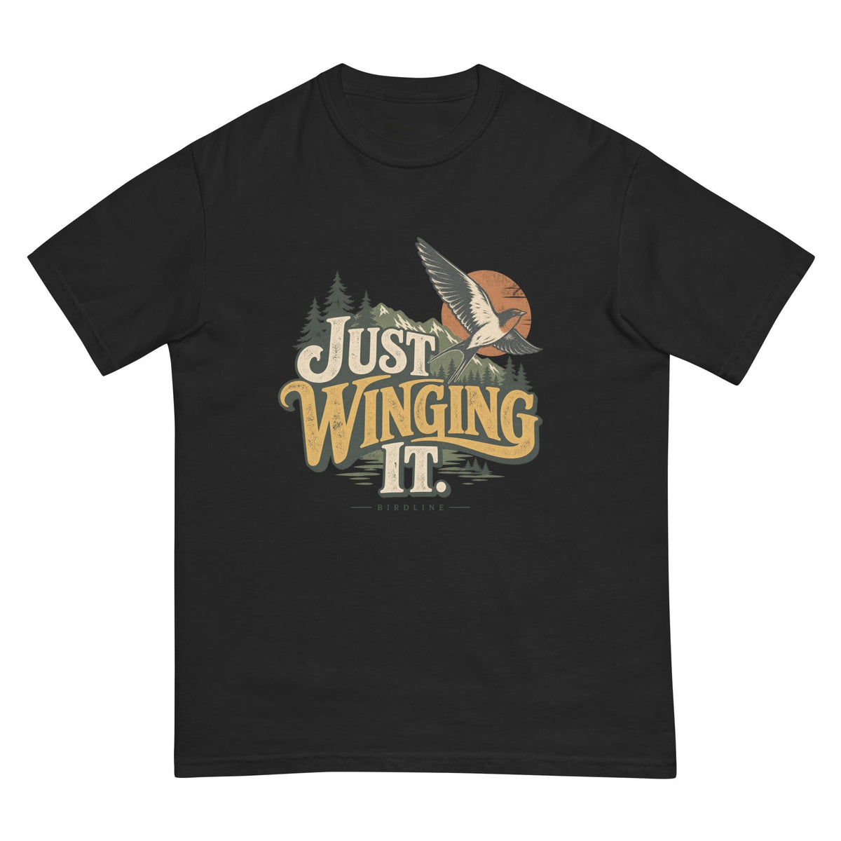 Just Winging It T-Shirt premium-quality garment detail
