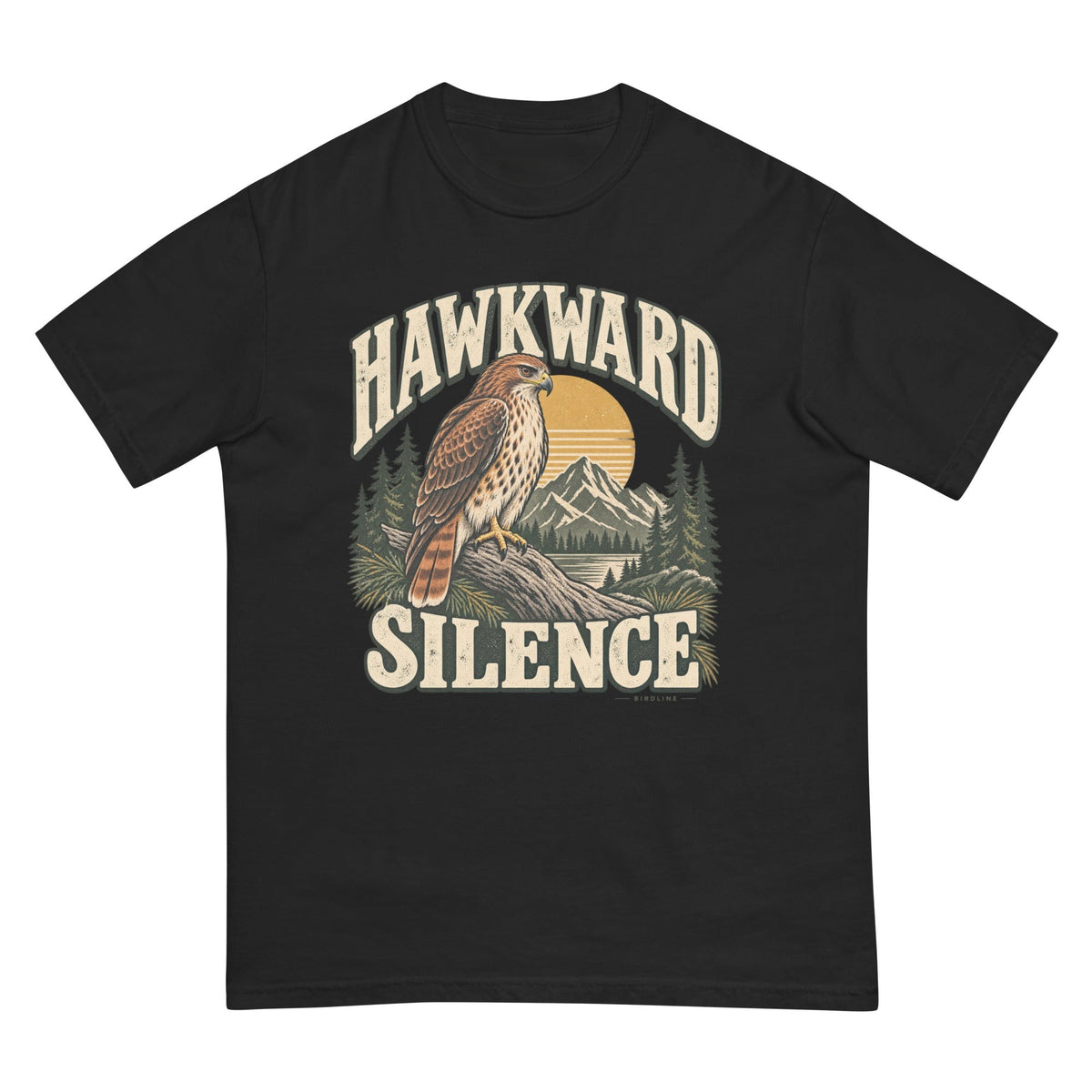 Hawkward Silence T-Shirt premium-quality garment detail