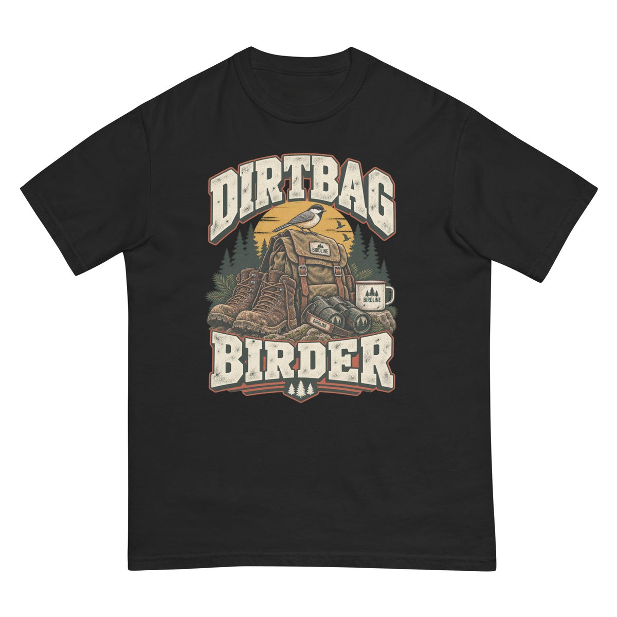 Dirtbag Birder T-Shirt premium-quality garment detail