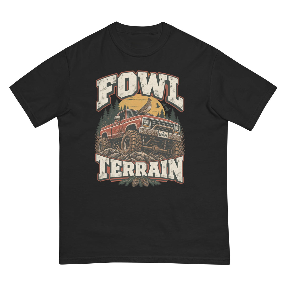Fowl Terrain T-Shirt premium-quality garment detail
