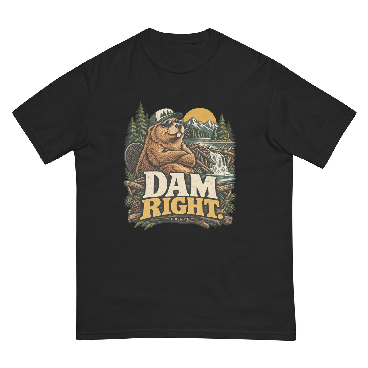 Dam Right T-Shirt premium-quality garment detail
