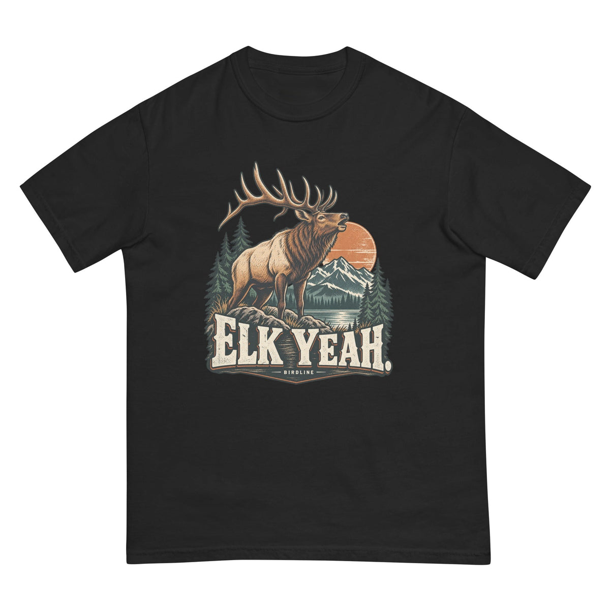 Elk Yeah T-Shirt premium-quality garment detail