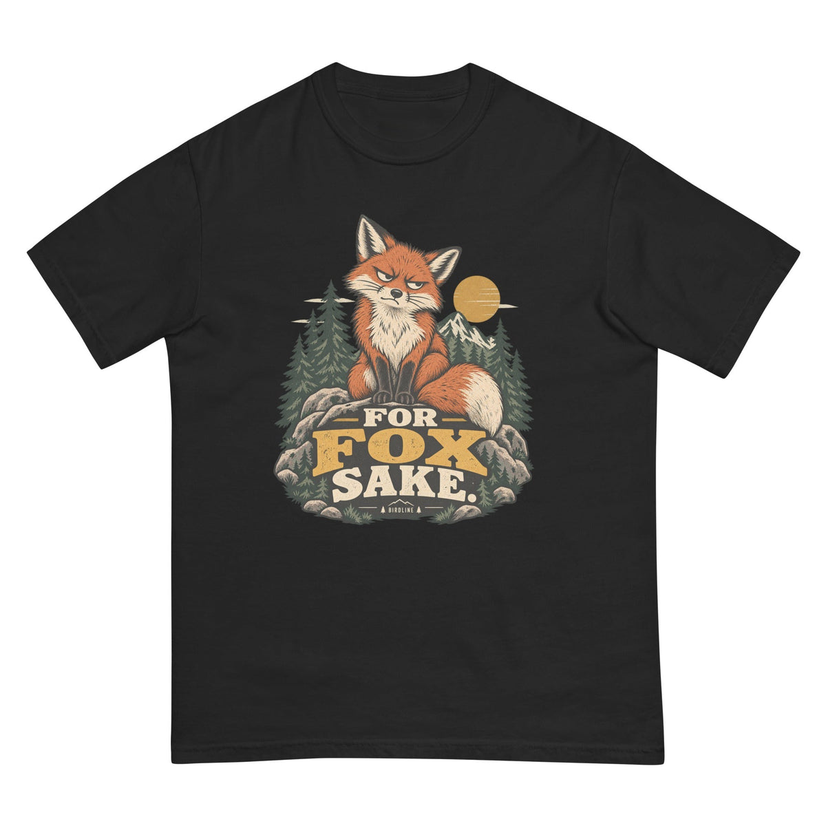 For Fox Sake T-Shirt premium-quality garment detail
