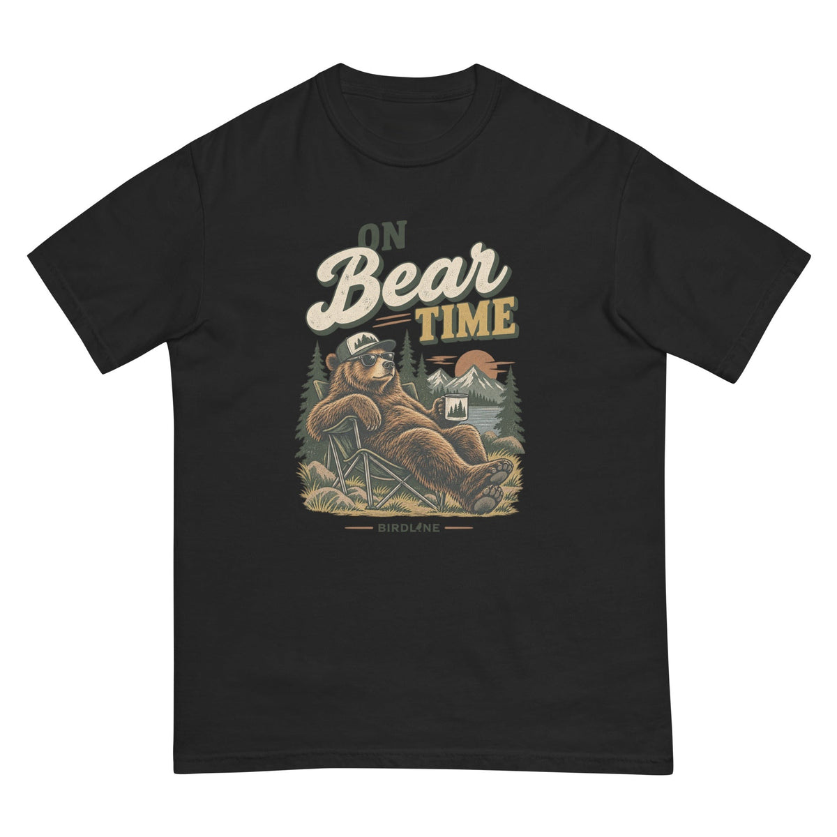 On Bear Time T-Shirt premium-quality garment detail