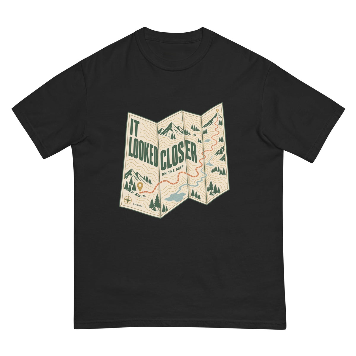 It Looked Closer on the Map T-Shirt premium-quality garment detail