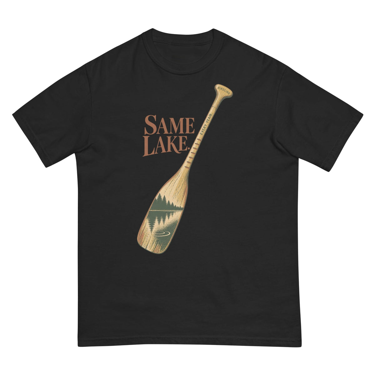Same Lake Every Year T-Shirt premium-quality garment detail