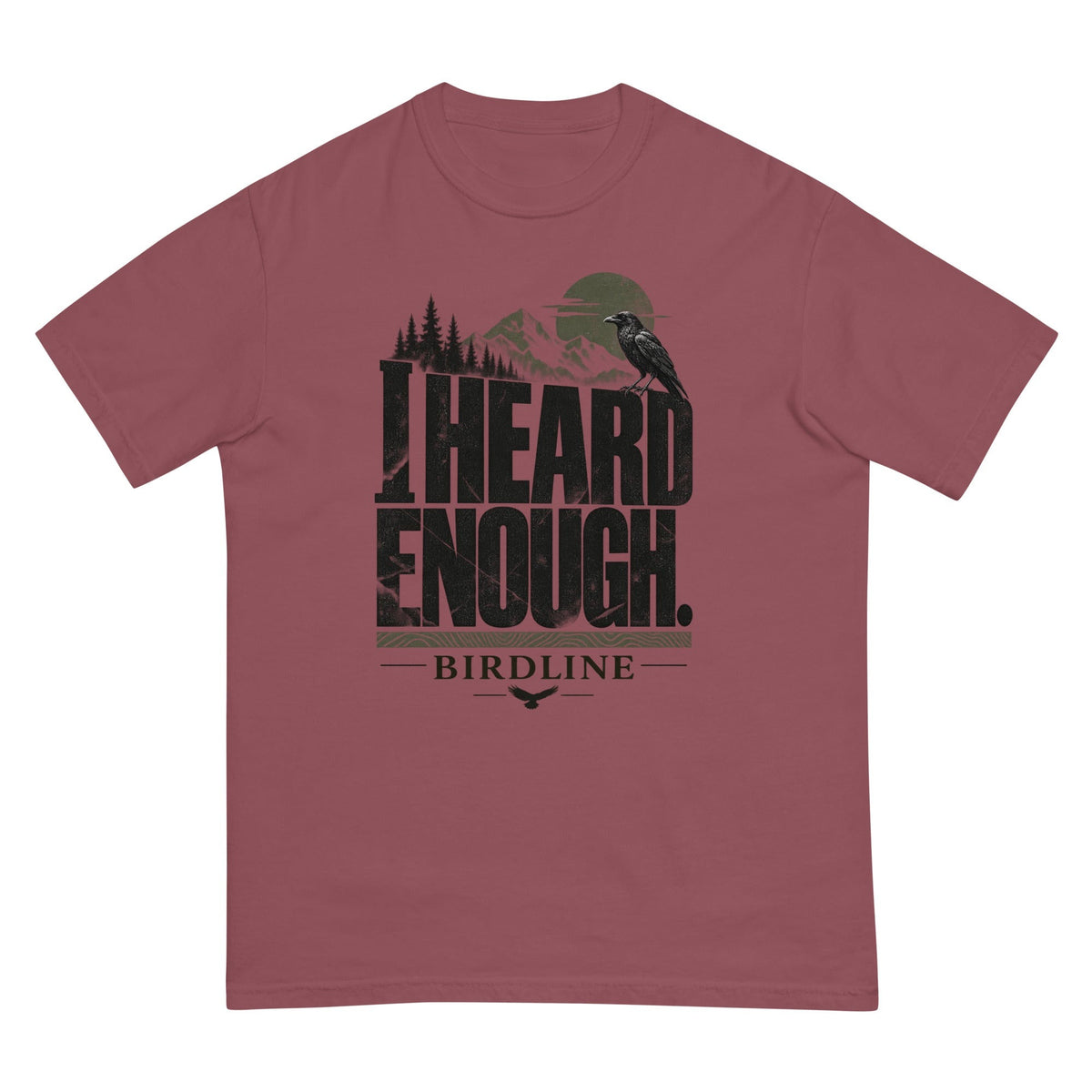 Heard Enough Raven T-Shirt premium-quality garment detail