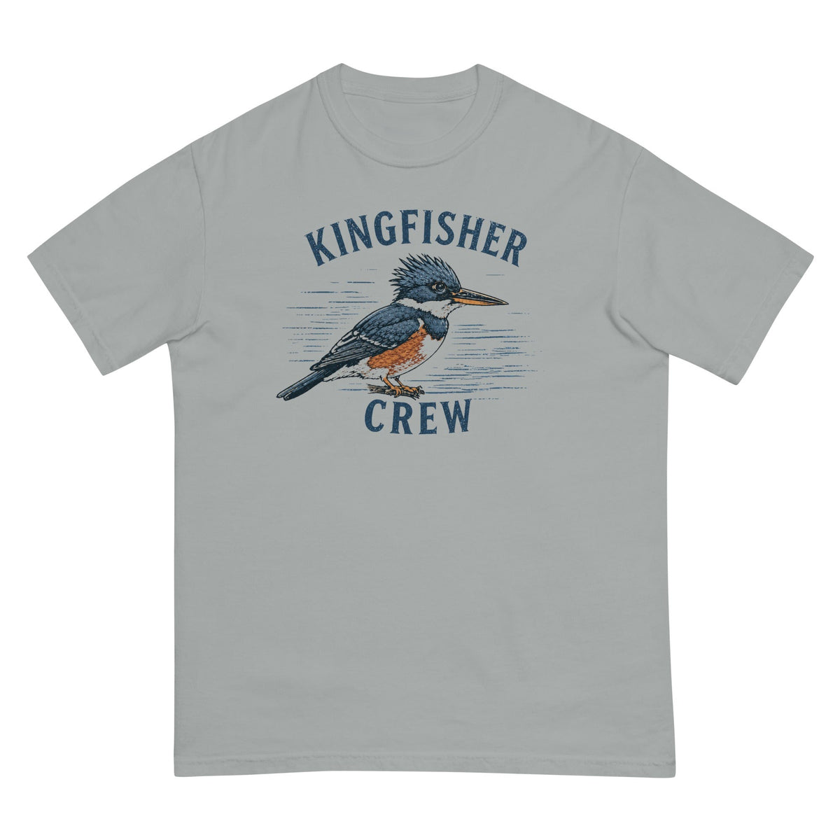 Kingfisher Crew T-shirt premium-quality garment detail