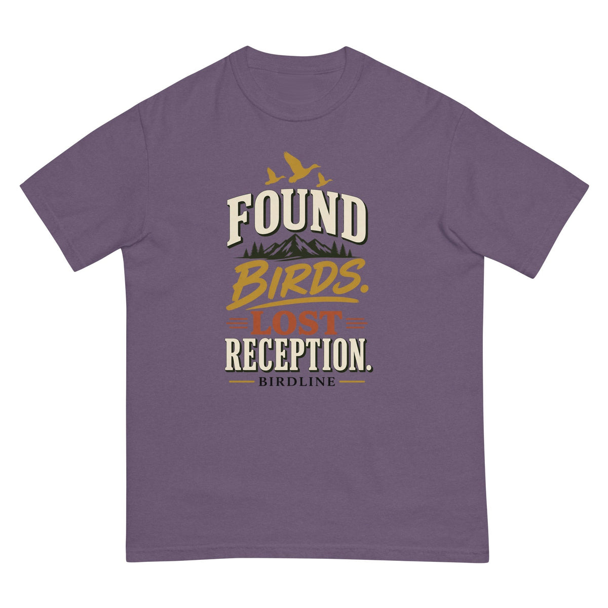 Found Birds Lost Reception T-Shirt premium-quality garment detail