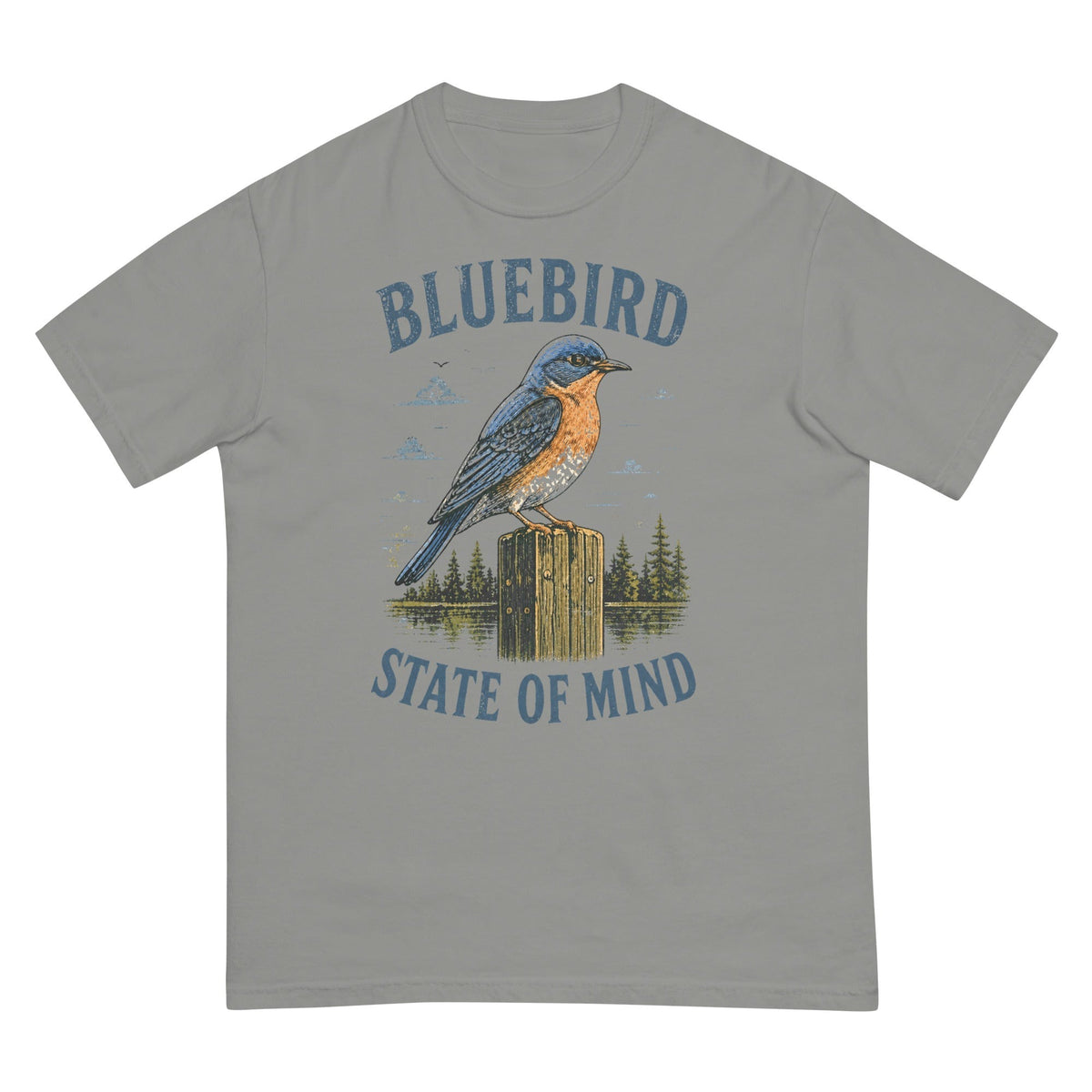 Bluebird State of Mind T-shirt premium-quality garment detail