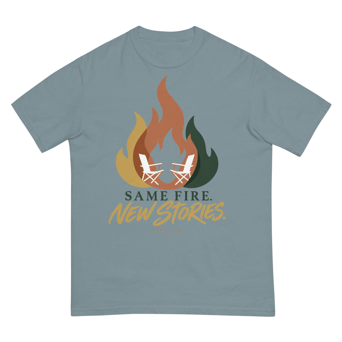 Same Fire New Stories T-Shirt premium-quality garment detail