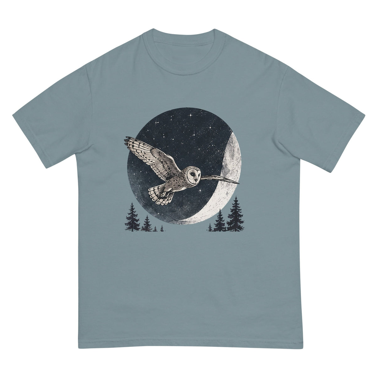 Barn Owl Moon T-Shirt premium-quality garment detail
