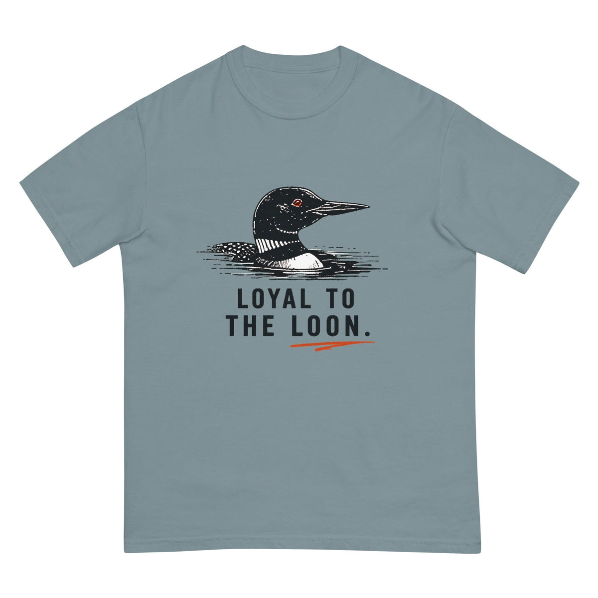 Loyal to the Loon T-shirt premium-quality garment detail