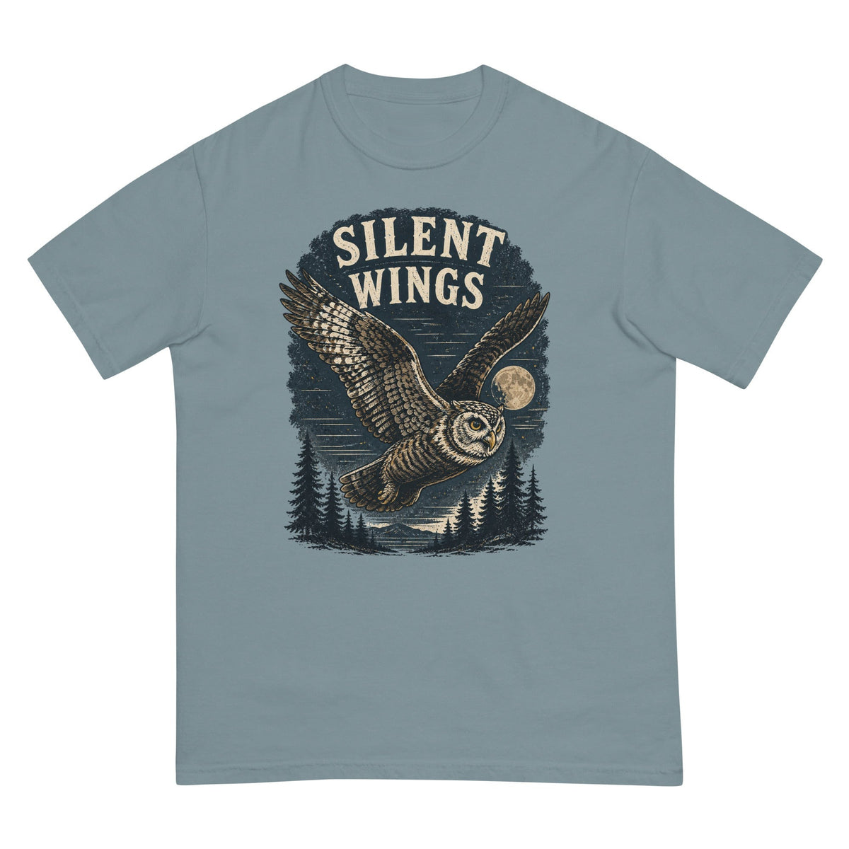 Silent Wings T-shirt premium-quality garment detail