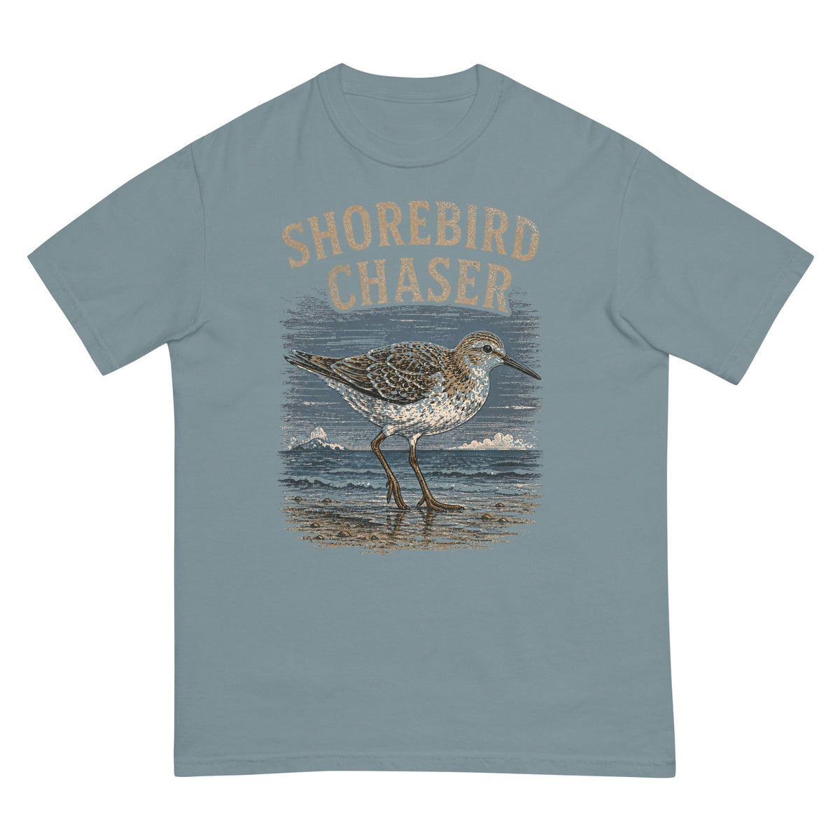 Shorebird Chaser T-shirt premium-quality garment detail