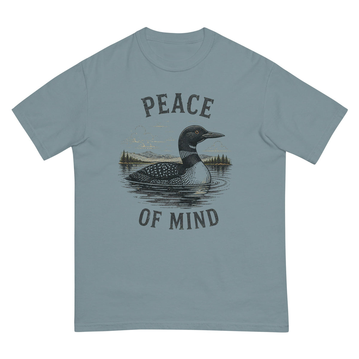 Peace of Mind Loon T-shirt premium-quality garment detail