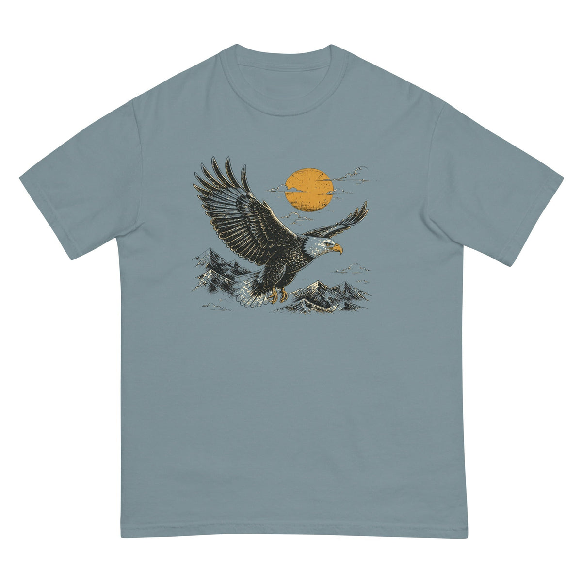Eagle at Sunrise T-shirt premium-quality garment detail