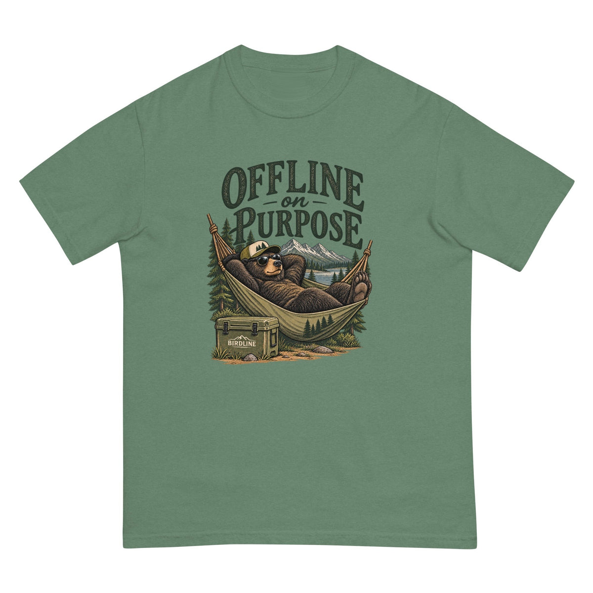 Offline on Purpose T-Shirt premium-quality garment detail