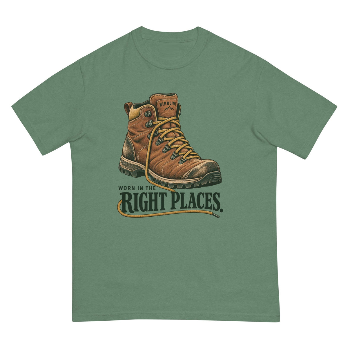 Worn in the Right Places T-Shirt premium-quality garment detail