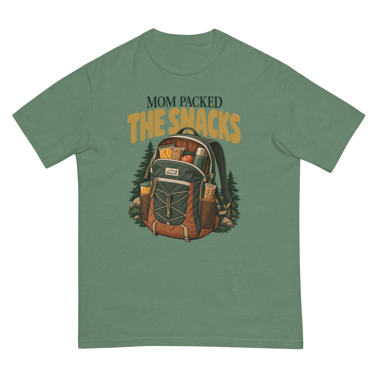 Mom Packed the Snacks T-Shirt premium-quality garment detail