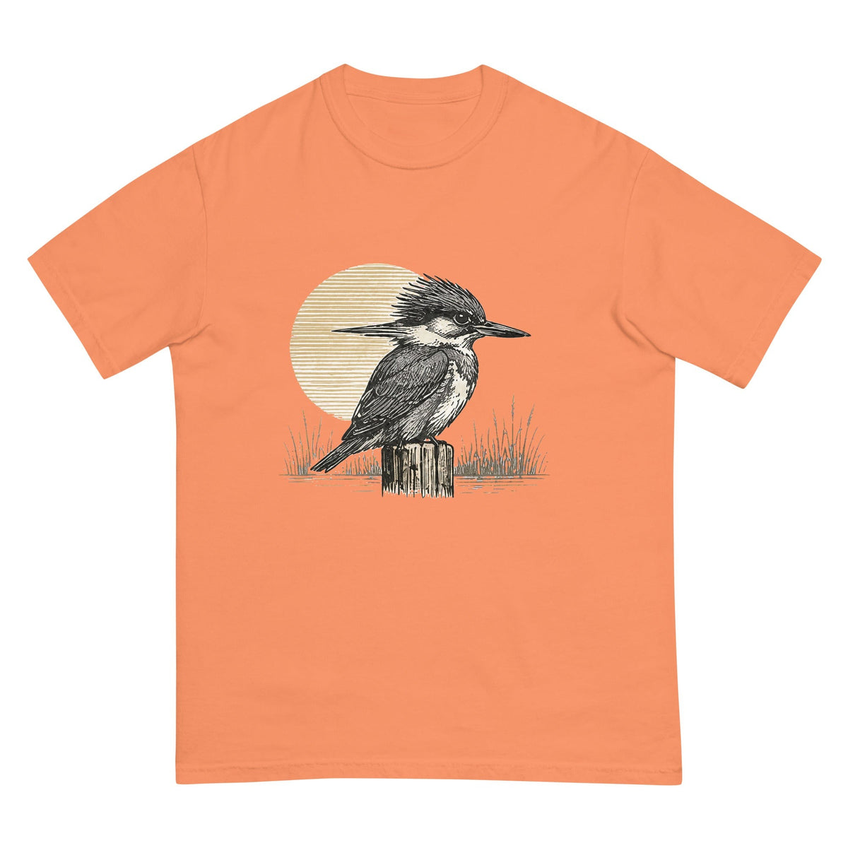 Kingfisher At Rest T-Shirt premium-quality garment detail
