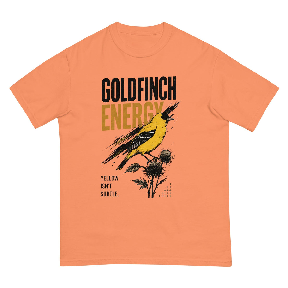Goldfinch Energy T-Shirt premium-quality garment detail