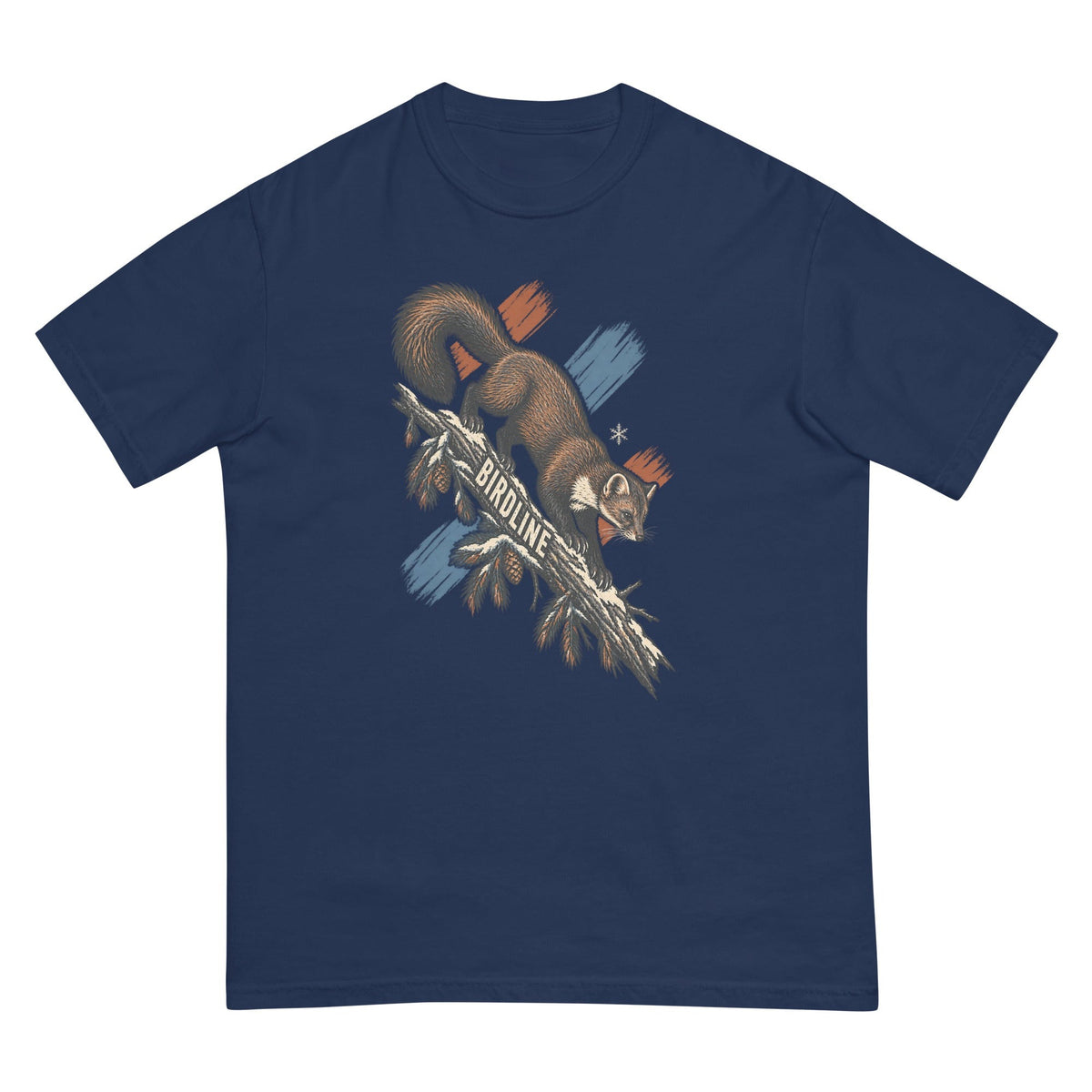 Birdline Squirrel Orange T-Shirt premium-quality garment detail