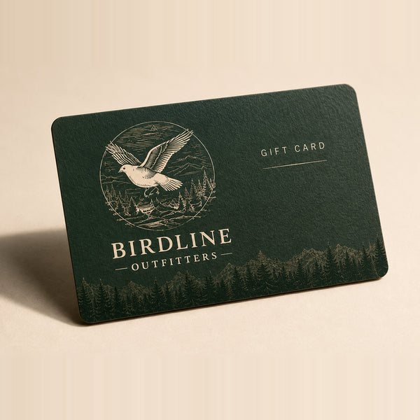 Birdline Outfitters Gift Card, front view
