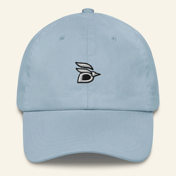 Birdline Logo Dad Hat in Light Blue, front view