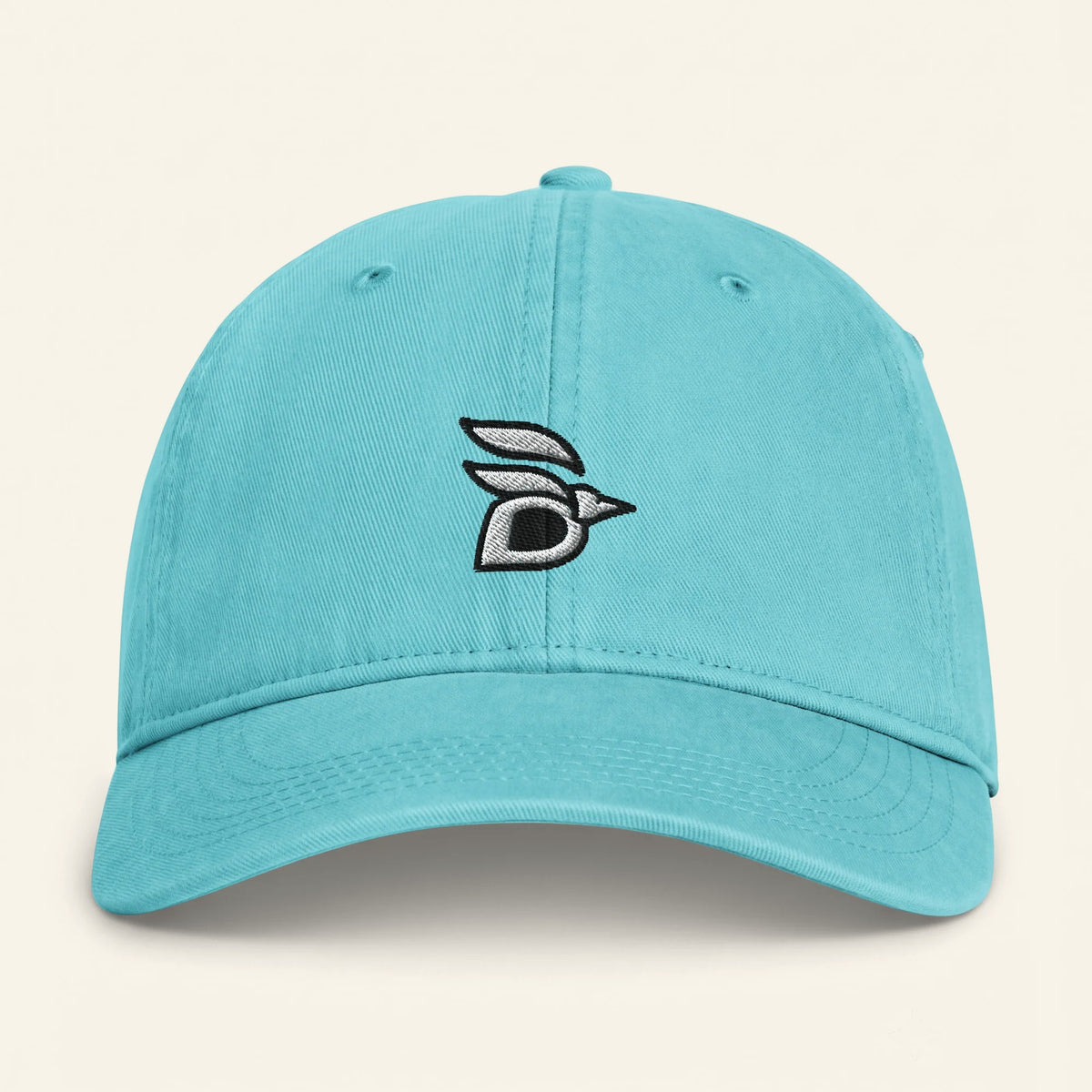 Birdline Logo Washed Cap in Chalky Mint, front view