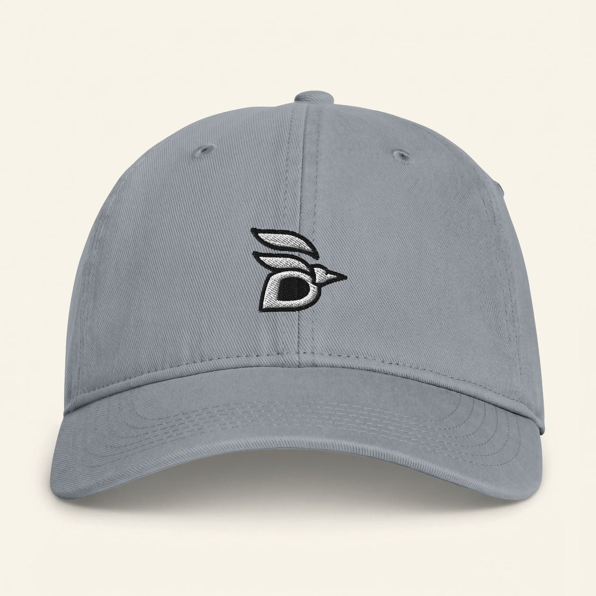 Birdline Logo Washed Cap in Granite, front view