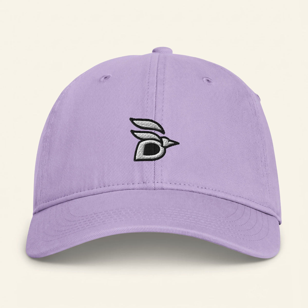 Birdline Logo Washed Cap in Orchid, front view