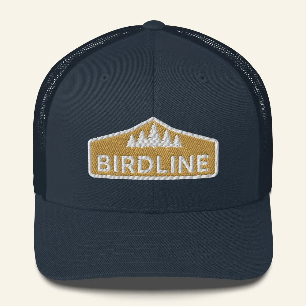 Birdline Golden Treeline Trucker Hat in Navy, front view